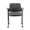 Boss Square Back Diamond Stacking Chair with Arm In Black Caressoft B9503R-CS - alternate 2